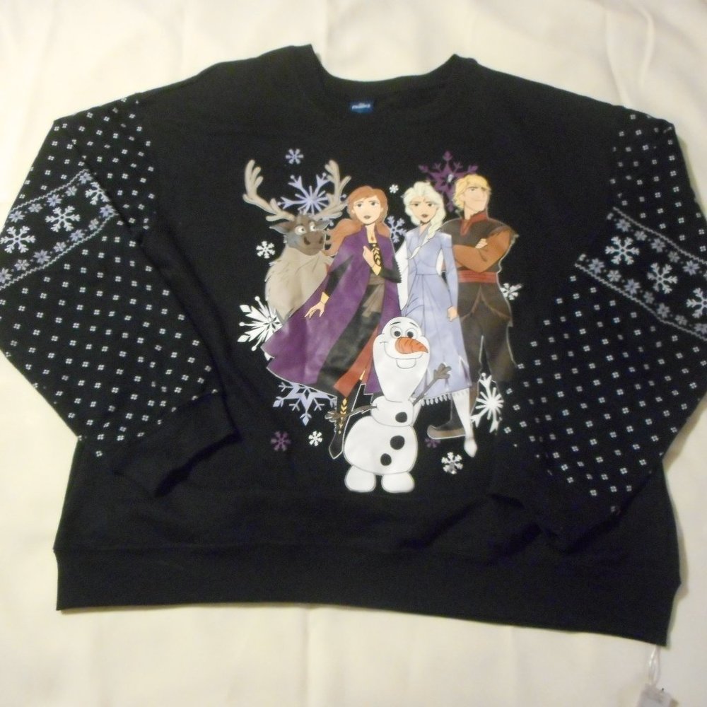 Disney Frozen II Black Light Up Christmas Shirt